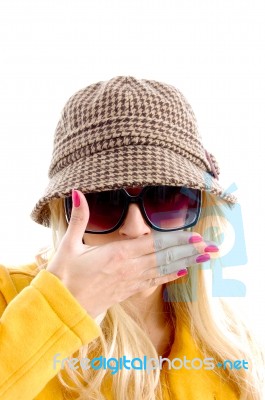 Fashion Lady Wearing Sunglasses Stock Photo