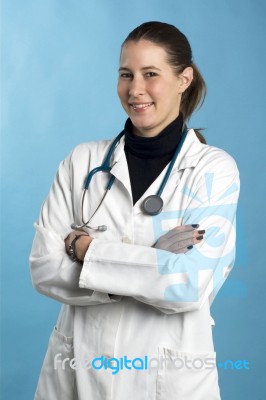 Female Doctor Smiling Stock Photo