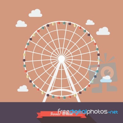 Ferris Wheel  Illustration Stock Image
