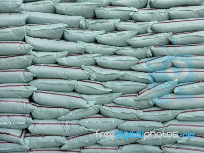 Fertilizer In Plastic Sack Stock Photo