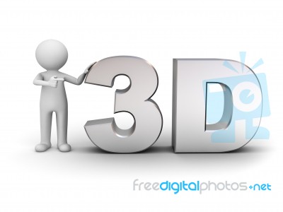 figure pointing at word 3d stock image royalty free image id 10093544