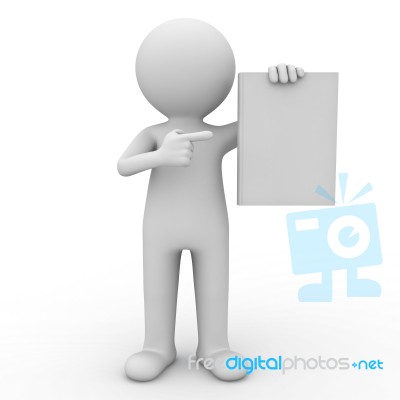 Figure Showing Blank Book Stock Image