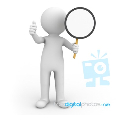 Figure Showing Blank Sign Stock Image