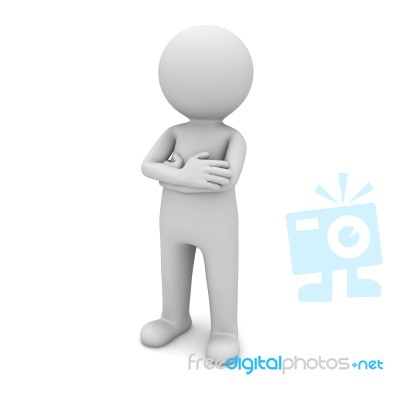 Figure With Arms Crossed Stock Image
