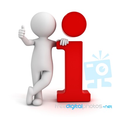 Figure With Information Symbol Stock Image