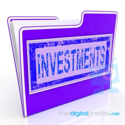 File Investments Shows Investing Investor And Invested Stock Image