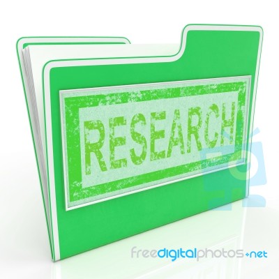 File Research Shows Gathering Data And Researcher Stock Image