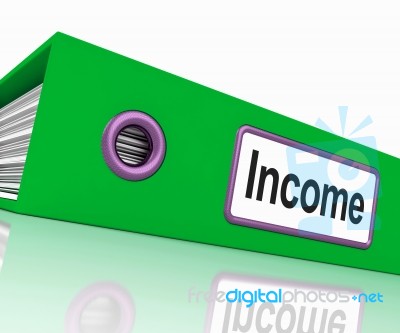 File With Income Word Stock Image