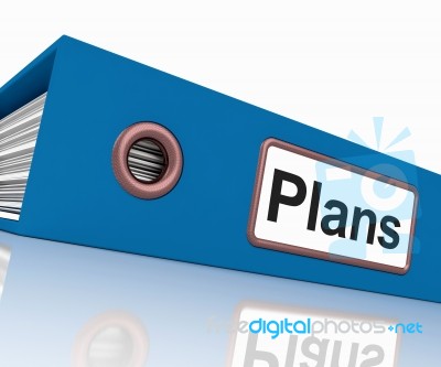 File With Plans Word Stock Image
