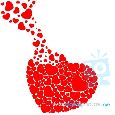 Fill Heart With Heart  Stock Image