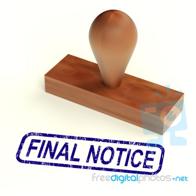 Final Notice Rubber Stamp Stock Image