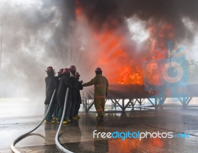 Fire Fighting Stock Photo