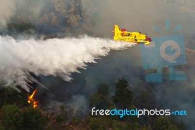 fire fighting plane Stock Photo