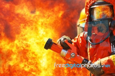 Firefighter Stock Photo