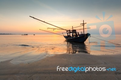 Fisherman Boat Stock Photo - Royalty Free Image ID 100446811