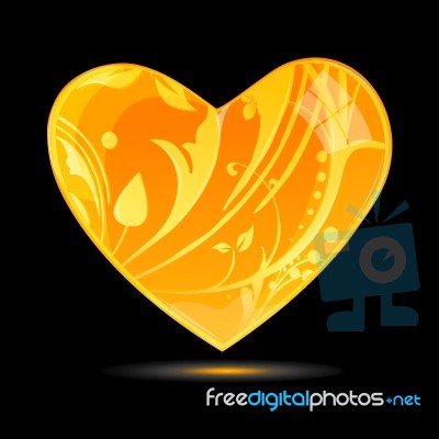 Floral Heart Stock Image