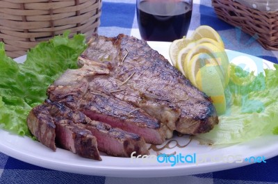 Florentine Steak Stock Photo