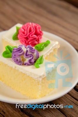 Flower Cake Stock Photo