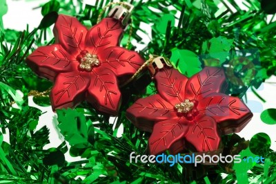 Flower Christmas Ornament Stock Photo