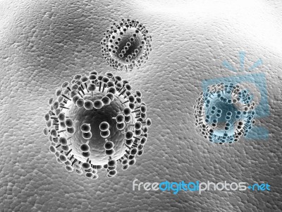 Flu Virus Illustration Stock Image