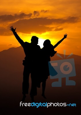 Flying Lovers Stock Photo