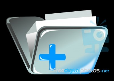 Folder Icon With Cross Stock Image