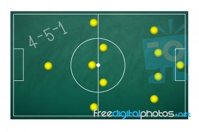 Football Planing Board Stock Image