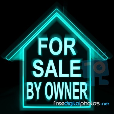 For Sale By Owner Home Means No Commission Stock Image