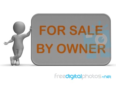 For Sale By Owner Means Property Or Item Listing Stock Image