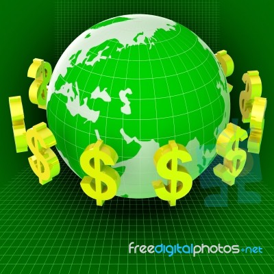 Forex Dollars Represents Currency Exchange And Cash Stock Image