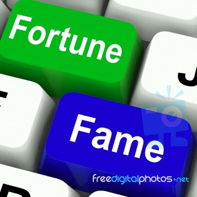 Fortune Fame Keys Show Wealth Or Publicity Stock Image