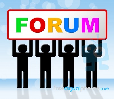 Forum Forums Means Social Media And Network Stock Image