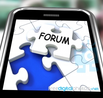Forum Smartphone Means Online Networks And Chat Stock Image