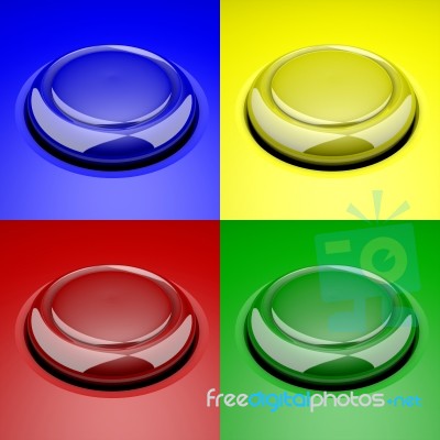 Four Push Buttons Stock Image