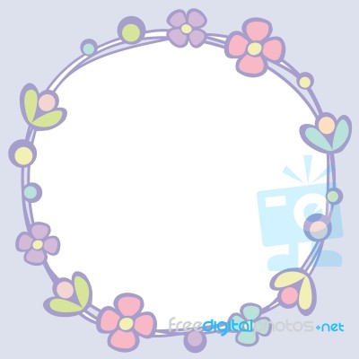 Frame Of Flower On Empty Space Stock Image