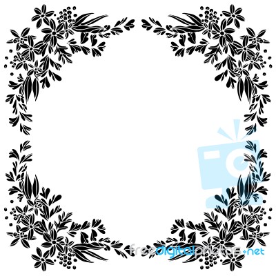 Frame Of Flower With Empty Space Stock Image