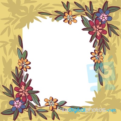 Frame Of Flower With Empty Space Stock Image