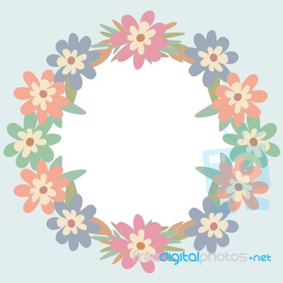 Frame Of Flower With Empty Space Stock Image