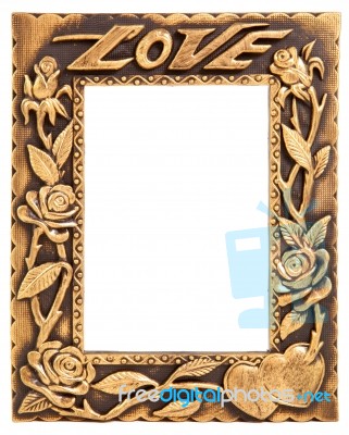 Frame With Love Text Stock Photo
