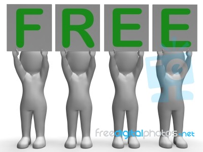 Free Banners Shows Freebie Goods And Promos Stock Image