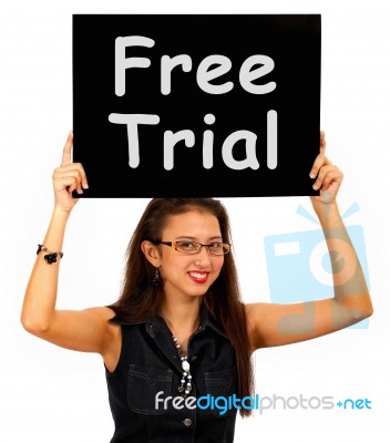 Free Trial On Blackboard Stock Photo