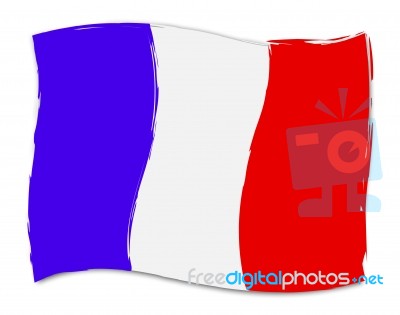 French Flag Means Nationality Patriotism And Patriot Stock Image