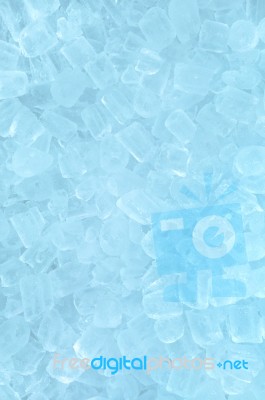 Fresh Cool Ice Cube In Blue Light Stock Photo