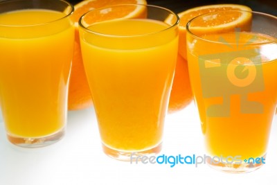 Fresh Orange Juice Stock Photo