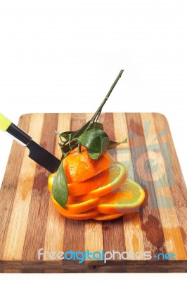 Fresh Orange Sliced Stock Photo