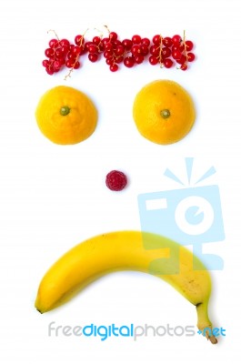 Fruit Face Stock Photo