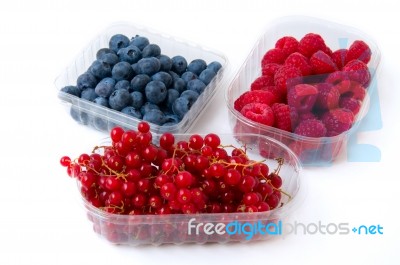 Fruits In Baskets Stock Photo