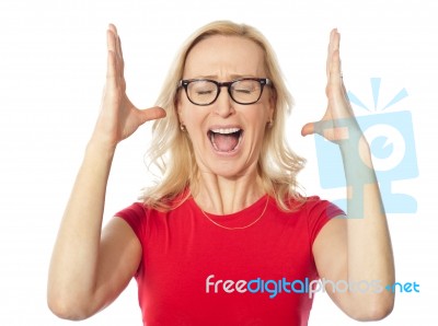 Frustrated Woman Stock Photo