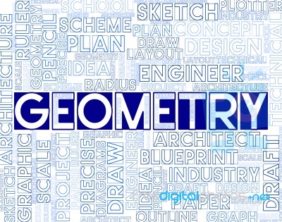 Geometry Words Means Measurement Geometer And Topology Stock Image