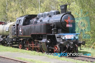 German Steam Train Stock Photo